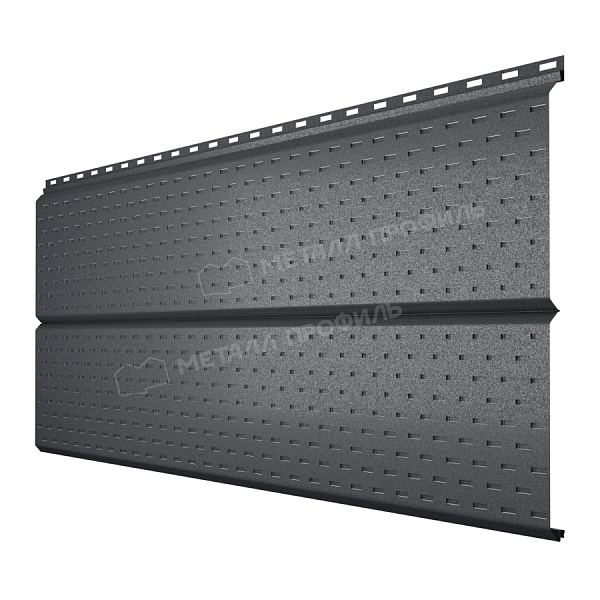 Софит метал перфорированный МП Lбрус-XL-14х335 0.50мм 7024 (темно-серый) PureTech Mat {длины по спецификации} купить в Санкт-Петербурге