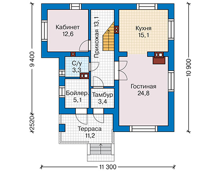 Коттедж из газобетона в СПб: 2 800 000руб.