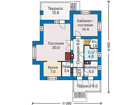 Коттедж из газобетона в СПб: 2 800 000руб.