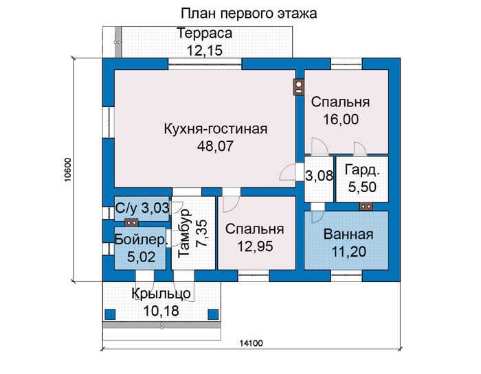 Коттедж из газобетона в СПб: 2 500 000 руб.