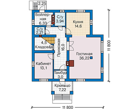 Коттедж из газобетона в СПб: 3 500 000руб.