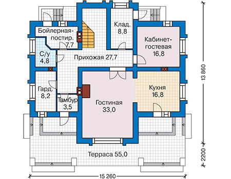 Коттедж из газобетона в СПб: 4 200 000руб.