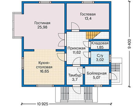 Стоимость строительства дома: 1 996 000 руб.