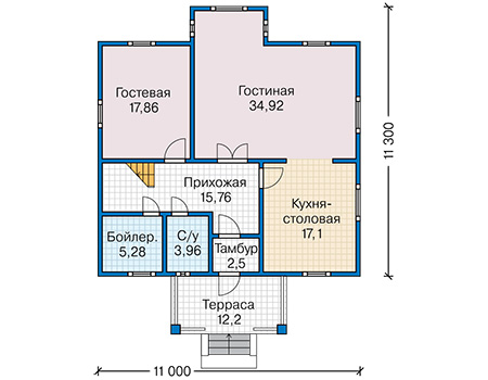 Стоимость строительства дома: 2 534 000 руб.