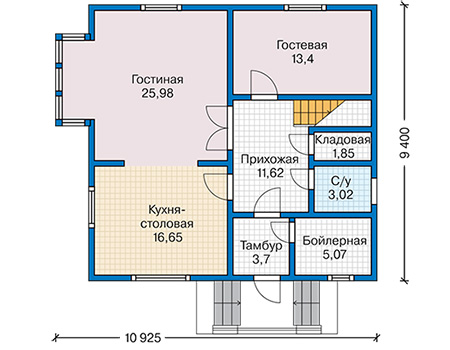 Стоимость строительства дома: 2 032 000 руб.