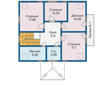 Стоимость строительства дома: 1 986 000 руб.