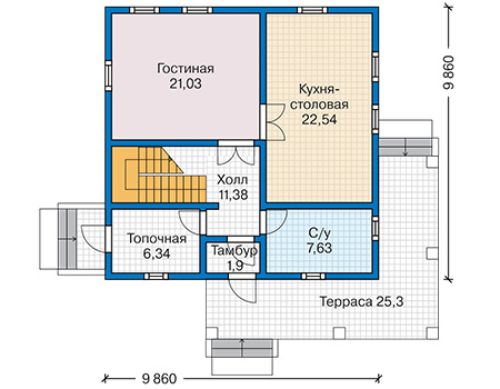 Стоимость строительства дома: 1 953 000 руб.