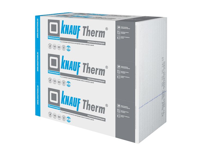 KNAUF Therm® КРОВЛЯ Pro 50мм, 12 плит, 14.4м2, 1000х1200мм, 0.72м3, белый