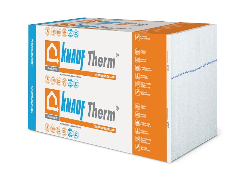 KNAUF Therm Фундамент 120мм, 5 плит, 3.6м2, 600х1200мм, 0.432м3 купить в Санкт-Петербурге