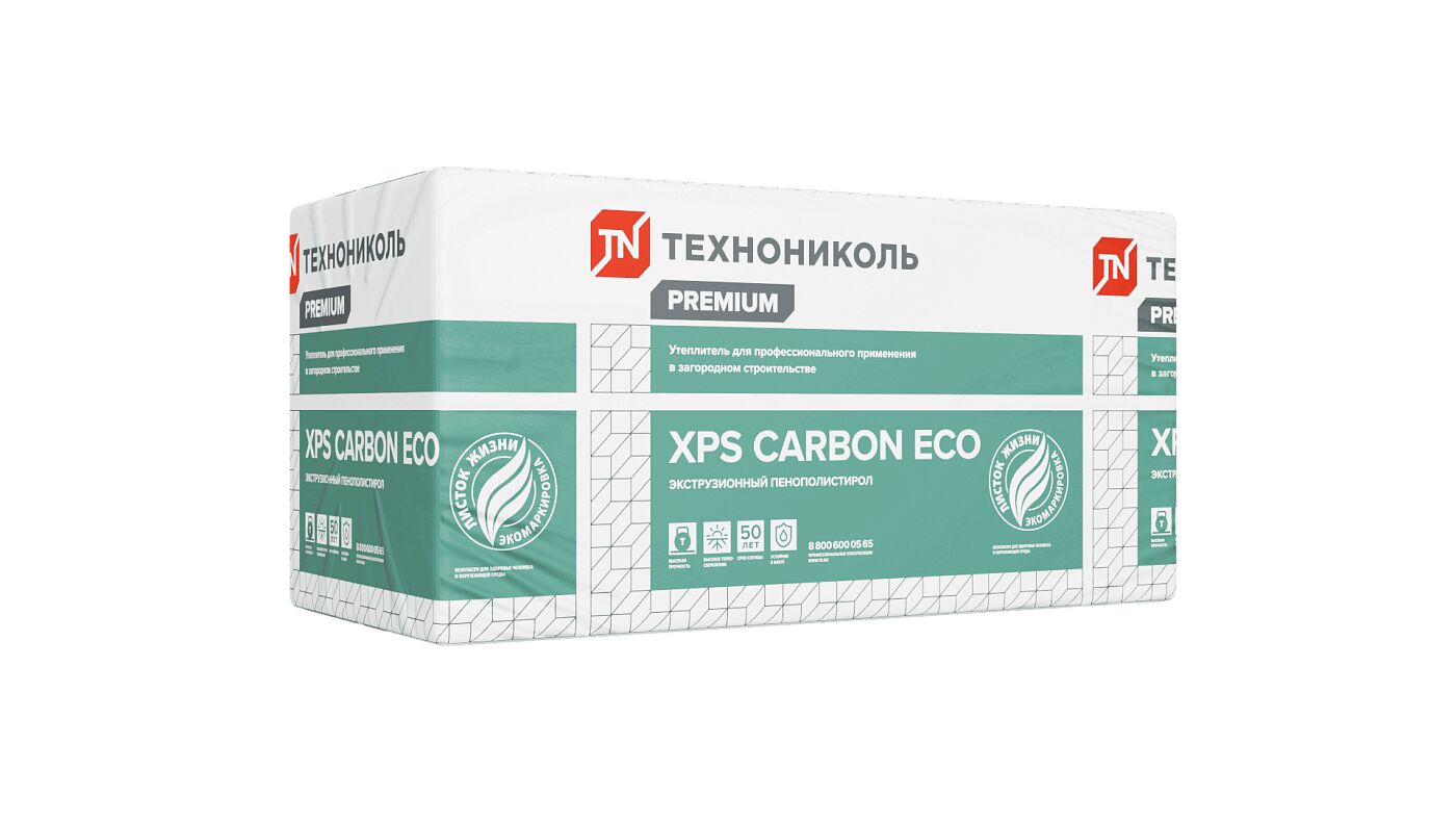 Экструзионный пенополистирол CARBON ECO FAS/2 S/1 (КАРБОН ЭКО ФАСАД) 50х580х1180мм/8шт/5.475м2/0.274м3 купить в Москве