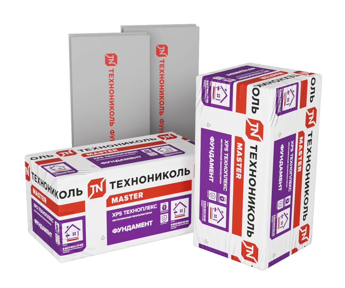 Экструзионный пенополистирол ТЕХНОПЛЕКС ФУНДАМЕНТ 100х580х1180мм/4шт/2.738м2/0.274м3 купить в Москве