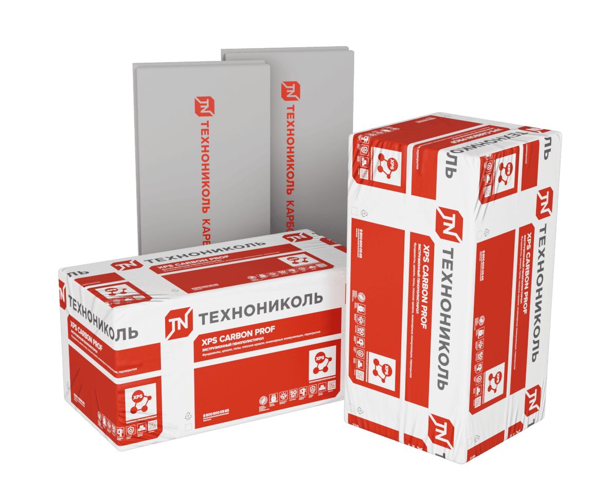 Экструзионный пенополистирол CARBON PROF 300 (КАРБОН ПРОФ) 80х580х1180мм/5шт/3.422м2/0.274м3 купить в Москве