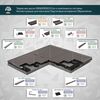 Террасная доска GRINDERDECO, ДПК, венге, шлифованный мелкий вельвет, 125х25х3000мм купить в Москве