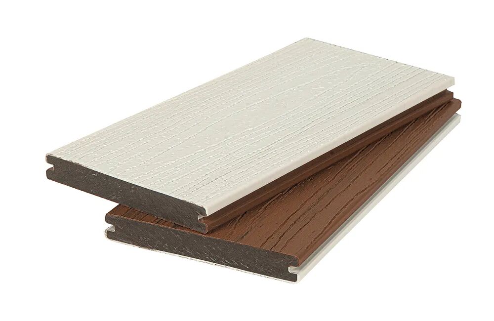 Доска террасная ПОЛНОТЕЛАЯ co-extrusion 3D PG NUSADUA песочный+белый 140х20x2900мм купить в Москве