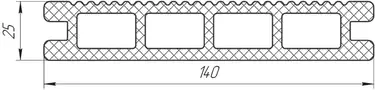Доска террасная МПК 3D АНТИК/вельвет графит 140х25х4000мм Технодерево купить в Москве