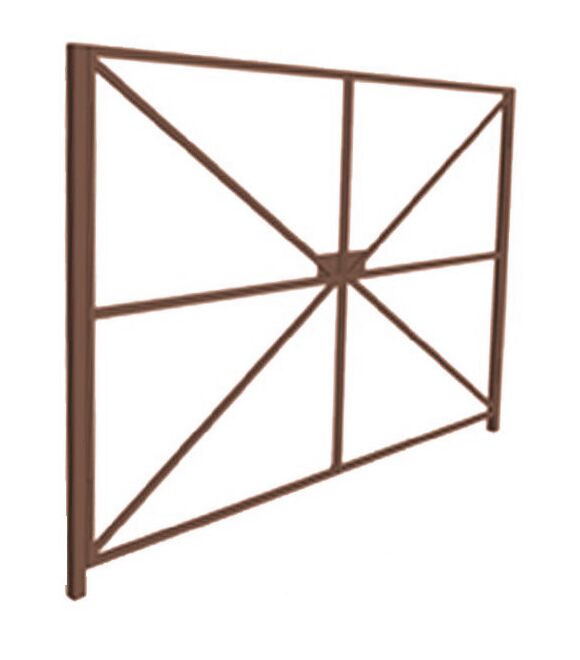 Ворота распашные без наполнения труба проф. 40х20 мм Ш-4000мм В-1900мм со столбами 80х80х2000мм открытие наружу ППК купить в Санкт-Петербурге