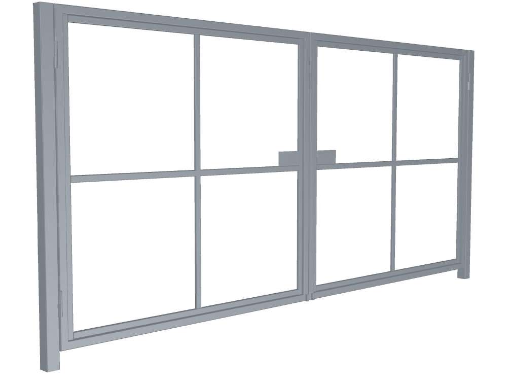 Ворота распашные без наполнения труба проф. 40х20 мм Ш-4000мм В-1900мм со столбами 80х80х2000мм открытие наружу цинко-полимерное покрытие купить в Санкт-Петербурге