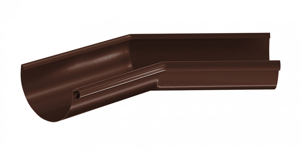 Угол желоба внутренний 135°металлический матовый, 8017 коричневый матовый