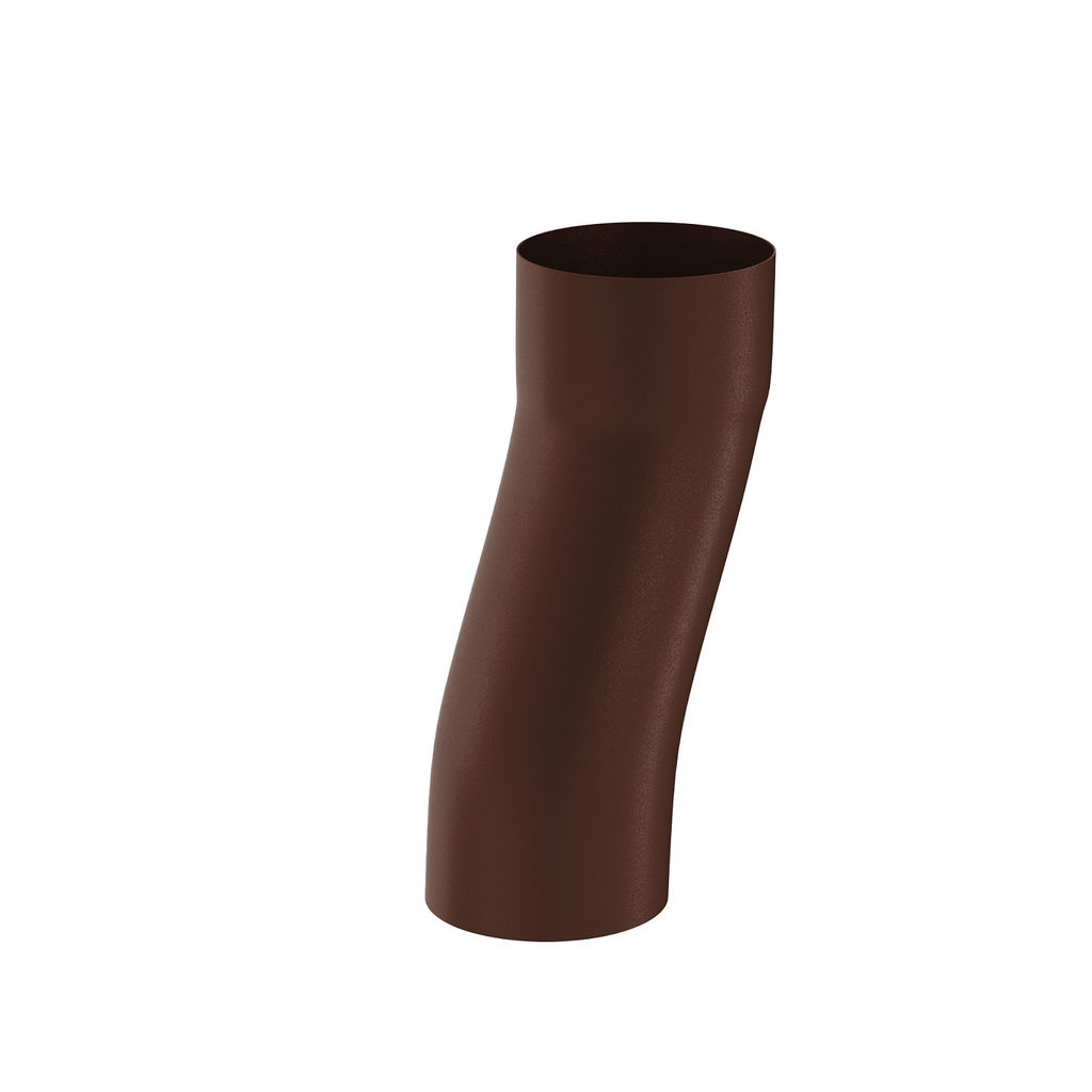 S-обвод водосточной трубы, металлический матовый, 8017 коричневый матовый