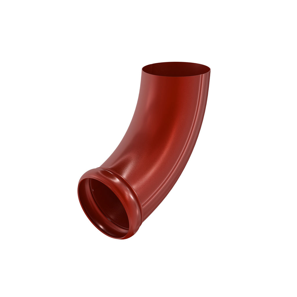 Отвод трубы декорированный<br>металлический, кирпично-красный RR29
