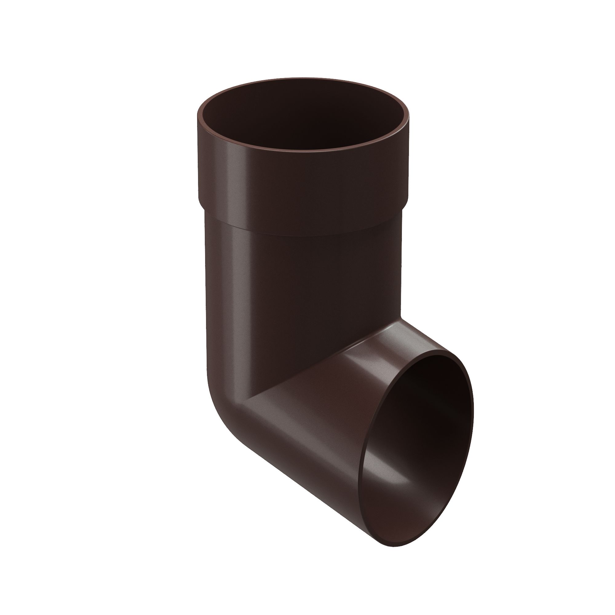 Наконечник (слив-отвод) трубы пластиковый Docke Premium, Наконечник (слив-отвод) трубы темно-коричневый шоколад ПВХ