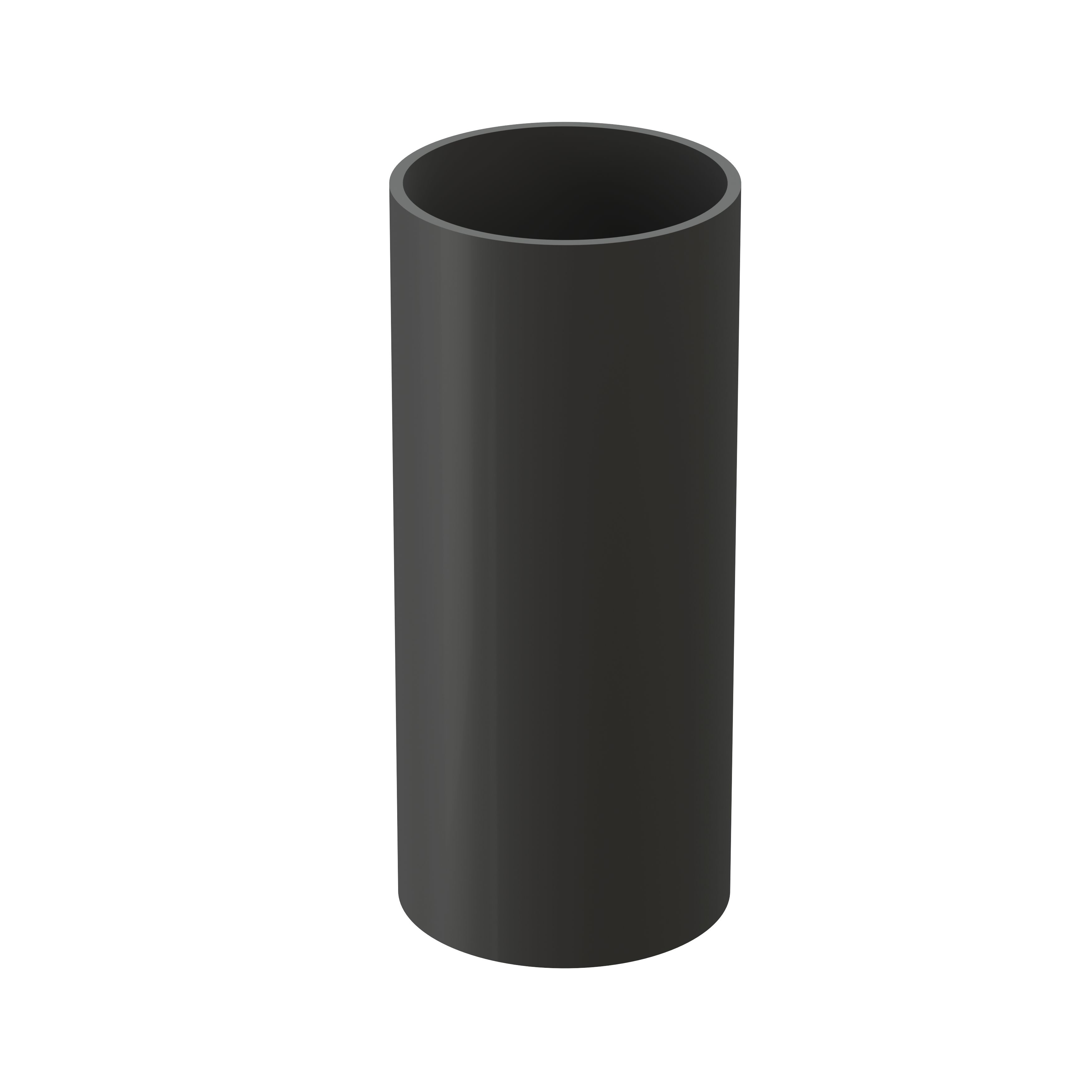 Труба водосточная пластиковая 1м Docke Premium, Труба водосточная 1м ПВХ темно-серый графит