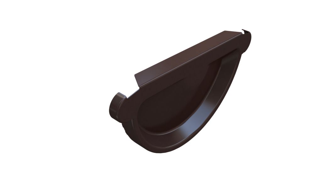 Заглушка желоба универсальная GLC Steel, шоколадно-коричневый 8017