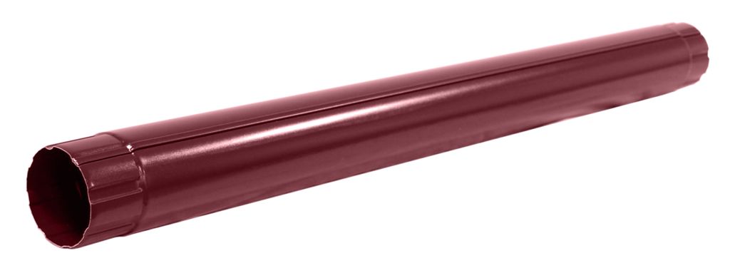 Труба водосточная 1м металлическая D90, 3005 темно-красный