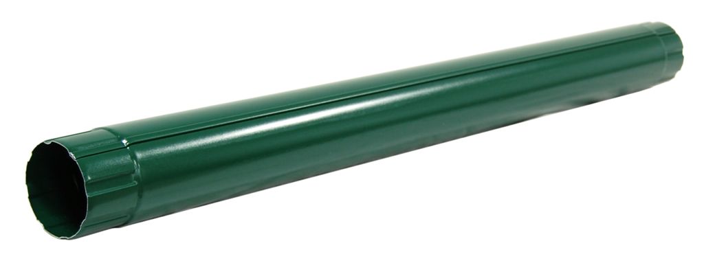 Труба водосточная 1м металлическая D90, 6005 зеленый