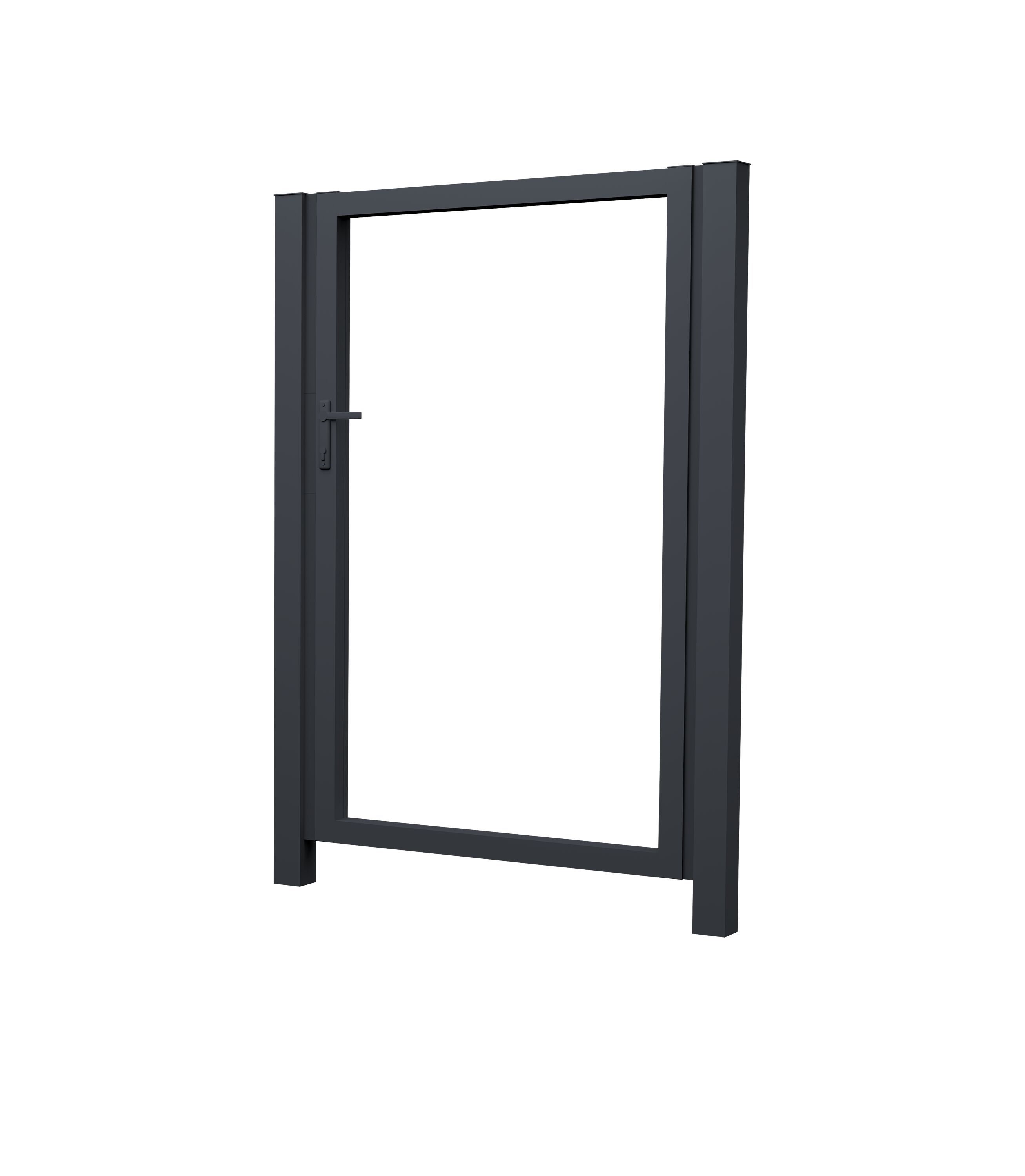 Калитка жалюзи Milan 2.0х1 7024 темно-серый без заполнения GL купить в Санкт-Петербурге