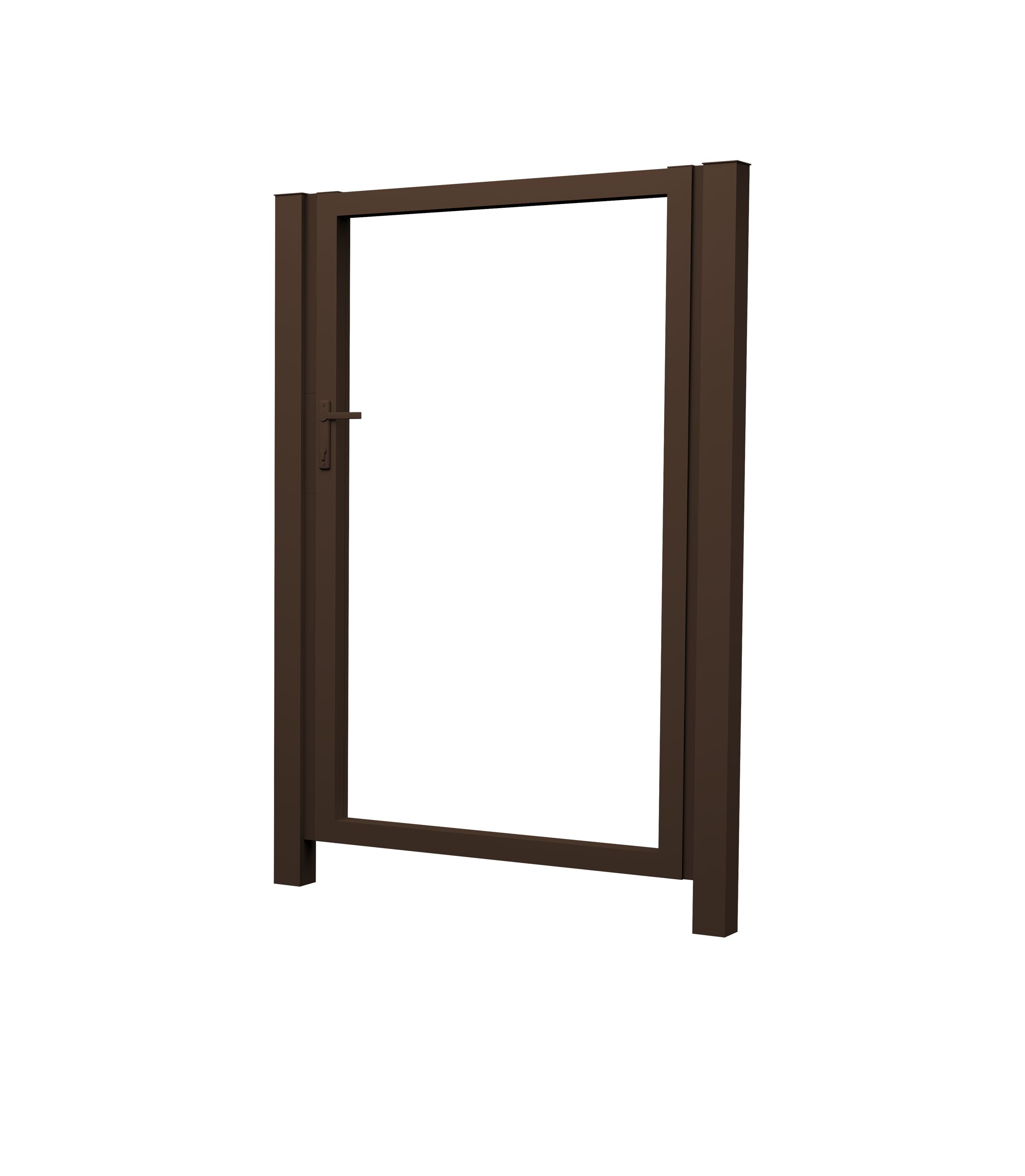 Калитка жалюзи Milan 2.0х1 8017 коричневый без заполнения GL купить в Санкт-Петербурге