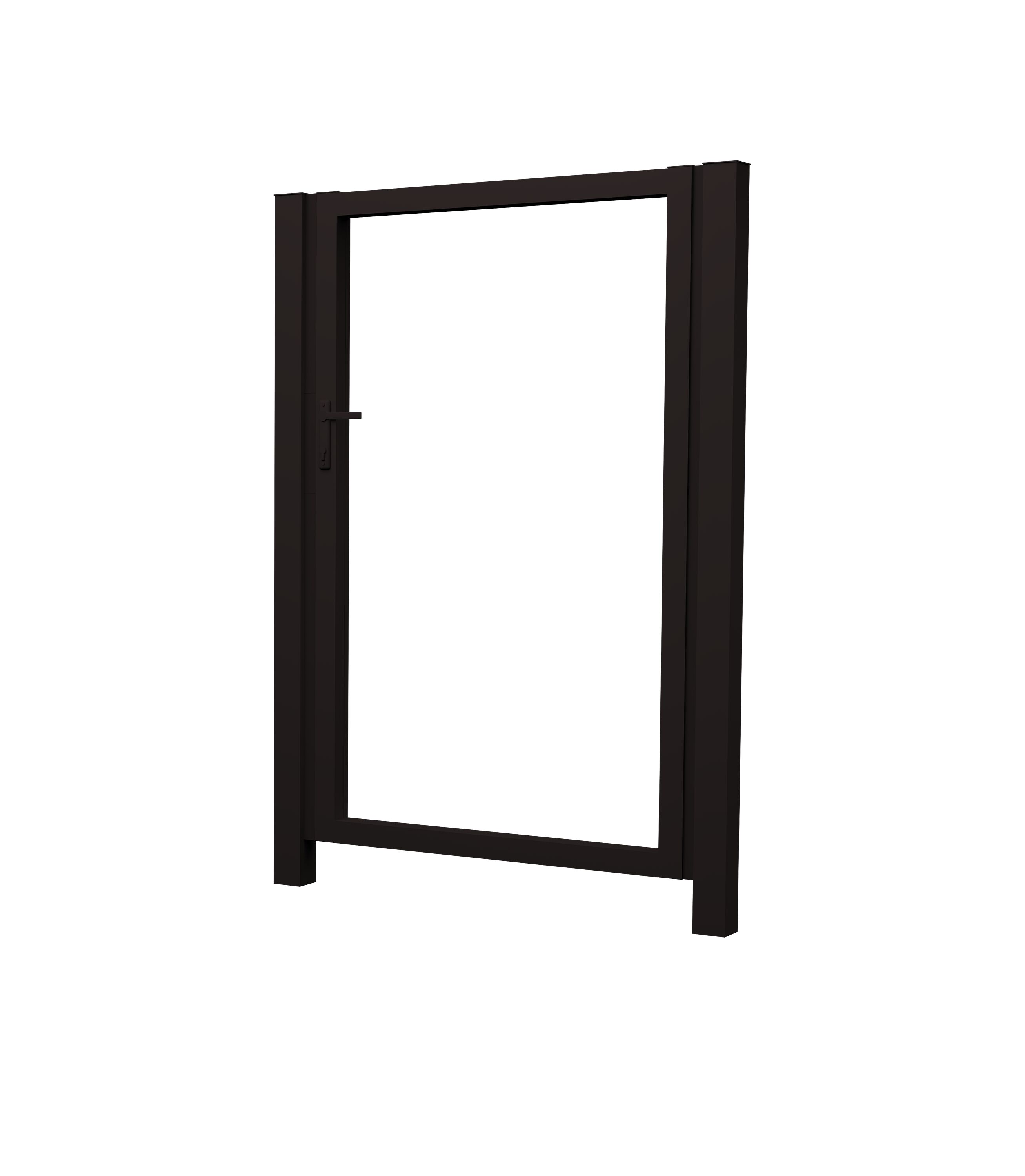 Калитка жалюзи 2.0х1 9005 черный без заполнения GL купить в Санкт-Петербурге