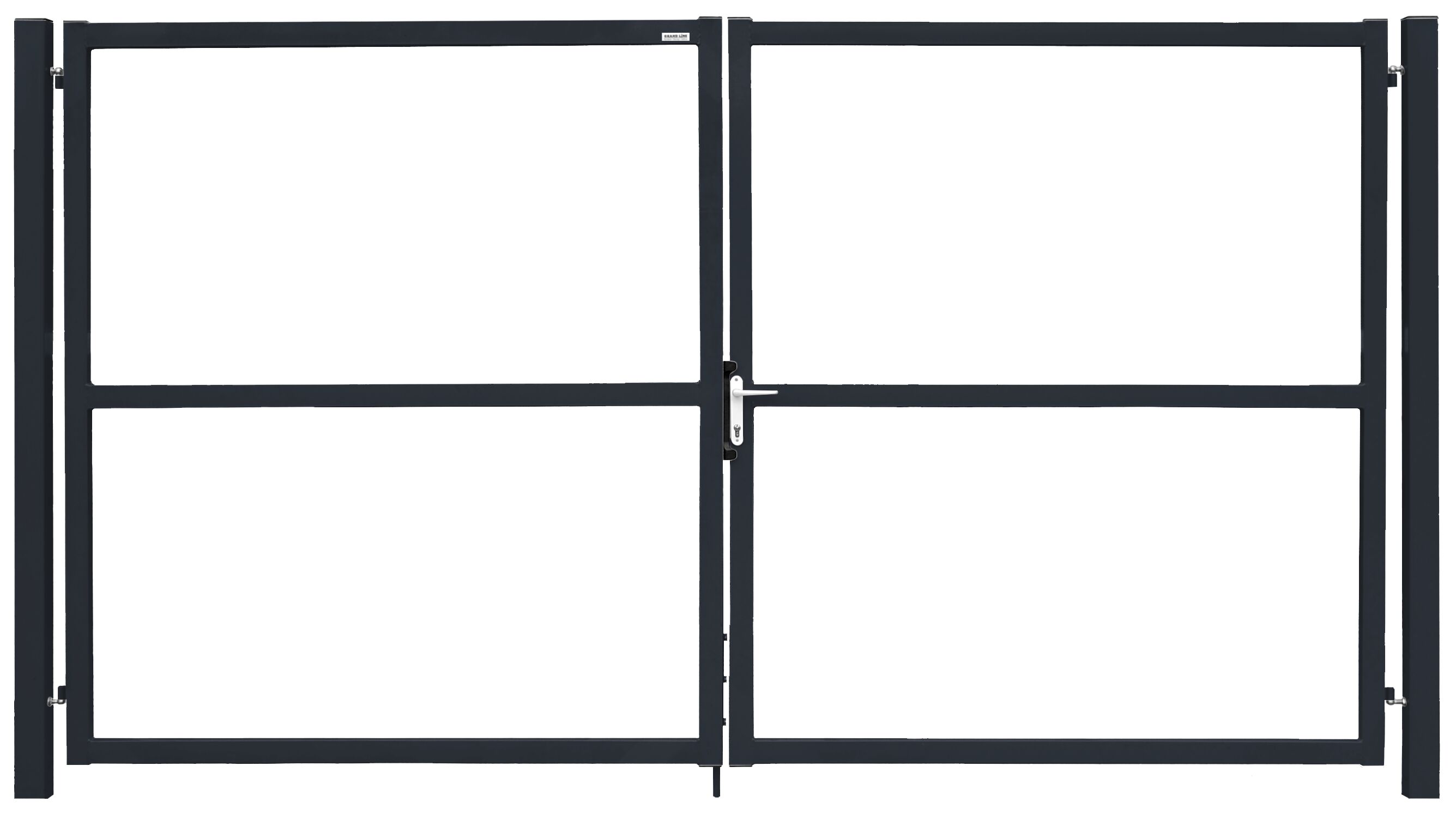 Ворота распашные Colority Zinc 1800х3500мм 7024 темно-серый Grand Line купить в Санкт-Петербурге