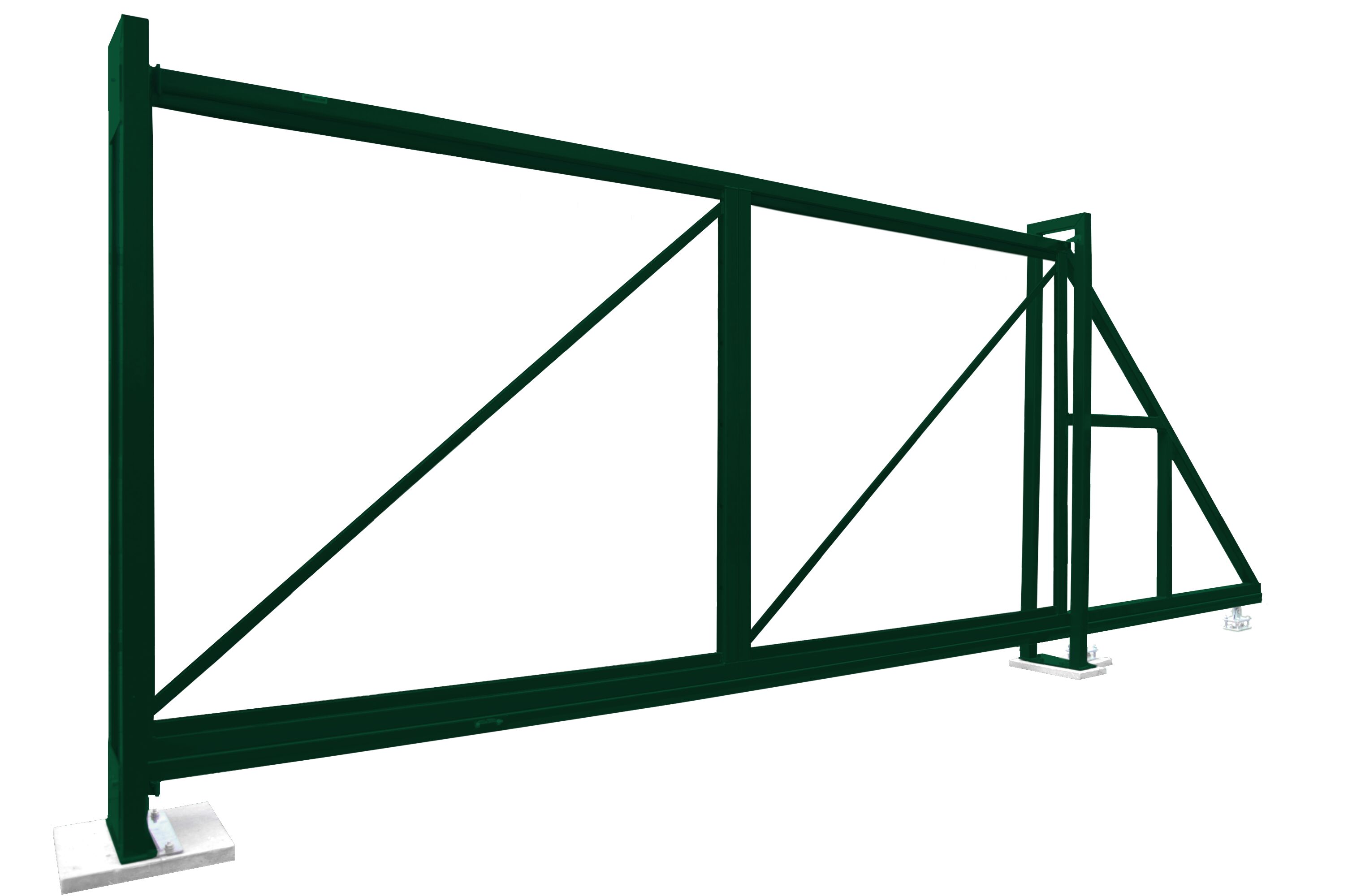Ворота откатные Colority Zinc 2030х6000мм 6005 темно-зеленый Grand Line купить в Санкт-Петербурге