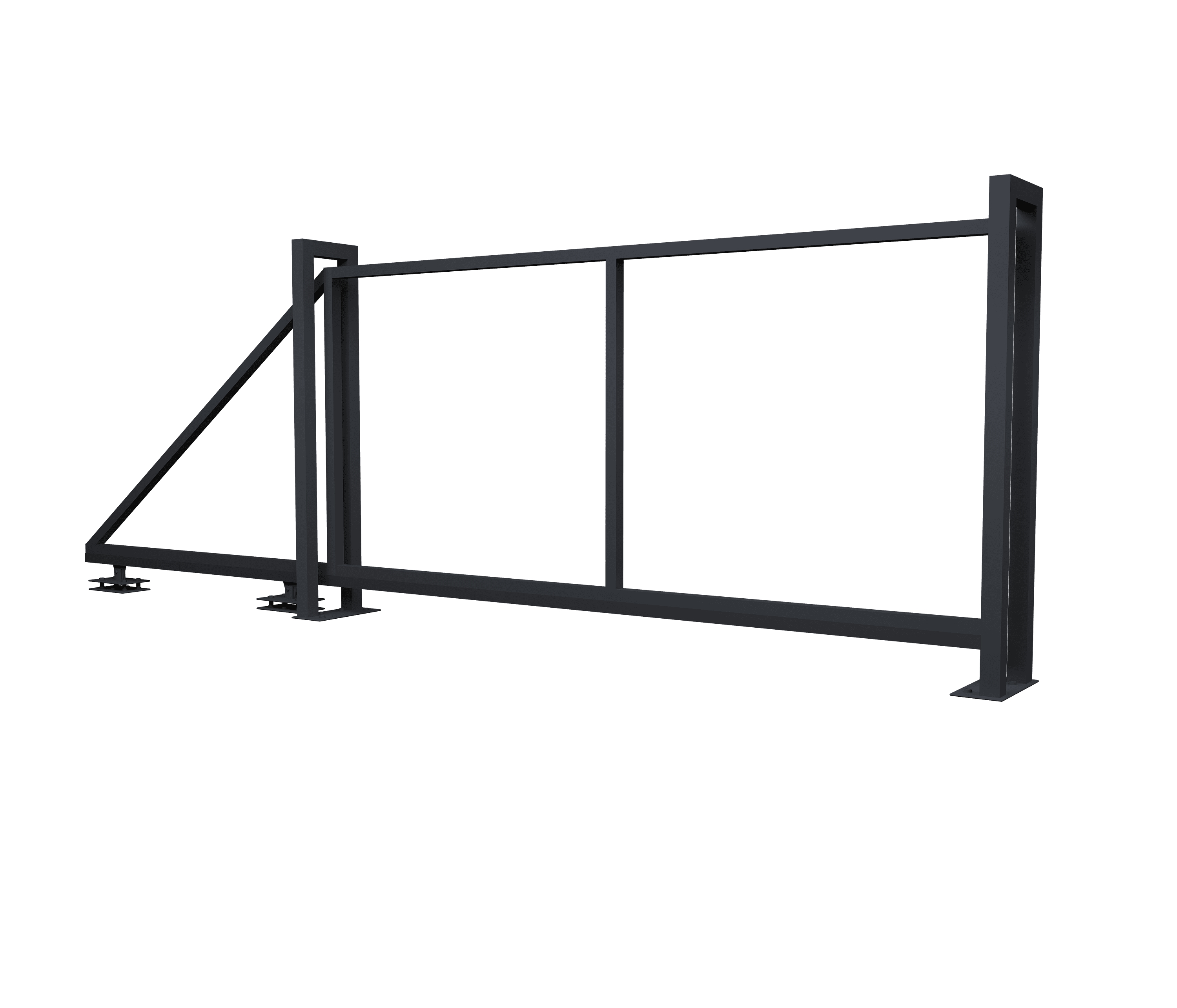 Ворота Жалюзи откатные 2000х4000мм 7024 темно-серый Grand Line купить в Санкт-Петербурге