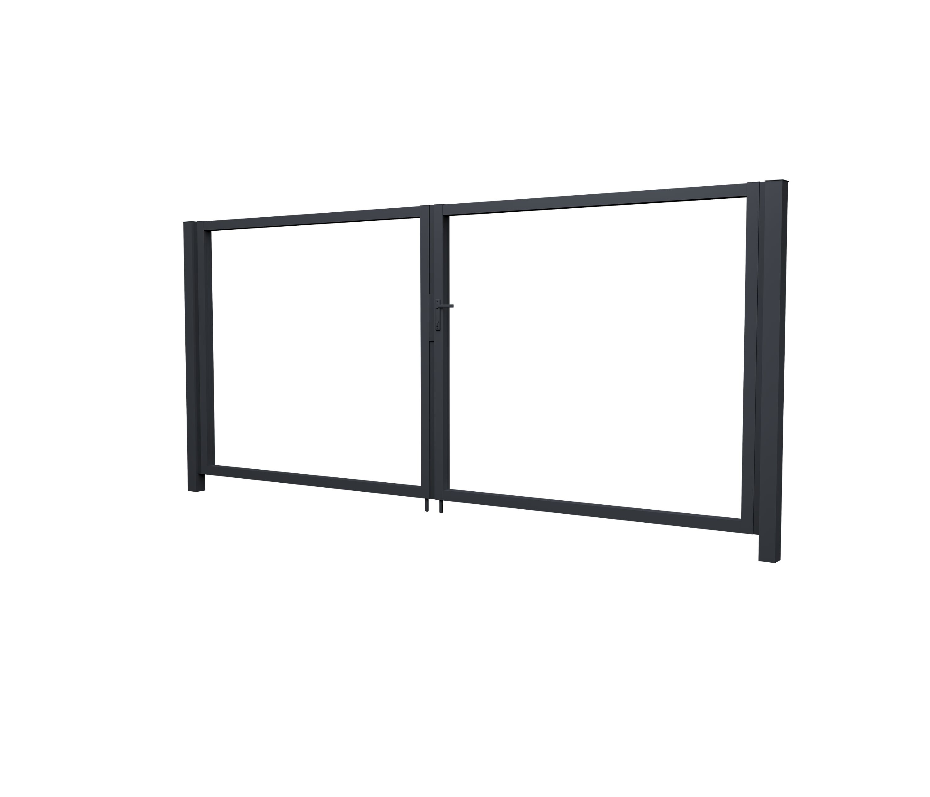 Ворота Жалюзи распашные 1.8х3.6м (ламель 150мм) 7024 (темно-серый) GL купить в Санкт-Петербурге