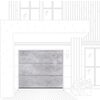 Ворота гаражные секционные Concrete Anteak Prestige Lux L-гофр smooth 2500х2125мм ALUTECH