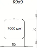 Водосточная труба К9x9 1.0м купить в Санкт-Петербурге