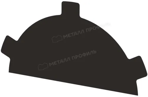 Заглушка конька полукруглого простая VikingMP E купить в Санкт-Петербурге