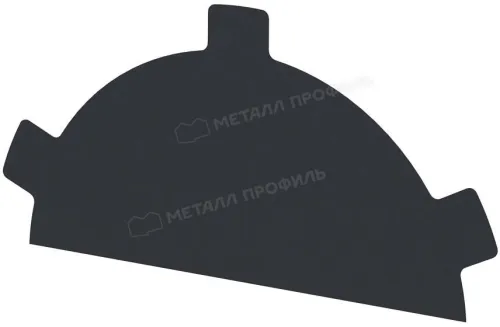 Заглушка конька полукруглого простая PE Norman купить в Санкт-Петербурге