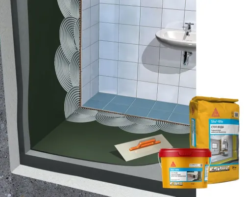 Sika 101A ведро 5 кг Тонкослойная гидроизоляция на 1К цементной основе купить в Санкт-Петербурге
