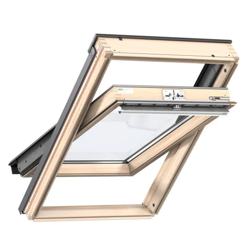 Мансардное деревянное двухкамерное окно Velux (Велюкс) GLL CK04 1061 55х98 см (ручка сверху) купить в Санкт-Петербурге