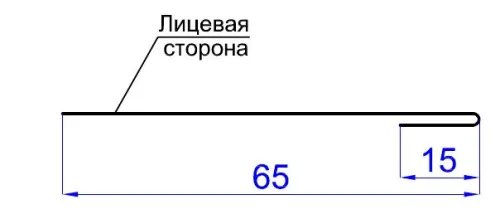 Планка завершающая 65x3000мм Viking купить в Санкт-Петербурге