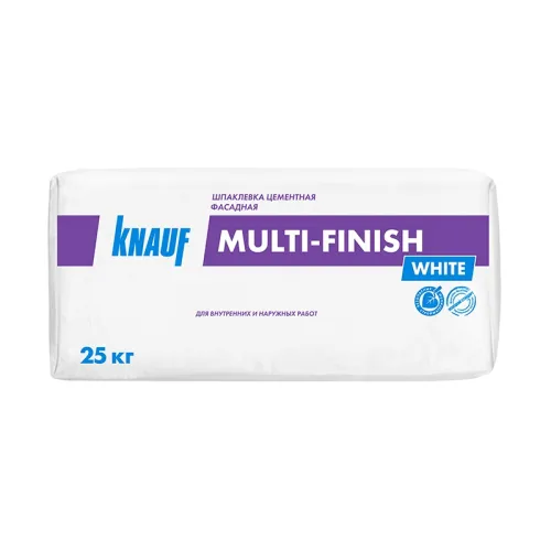 Шпаклевка цементная фасадная КНАУФ Multi-Finish белая 25 кг купить в Санкт-Петербурге