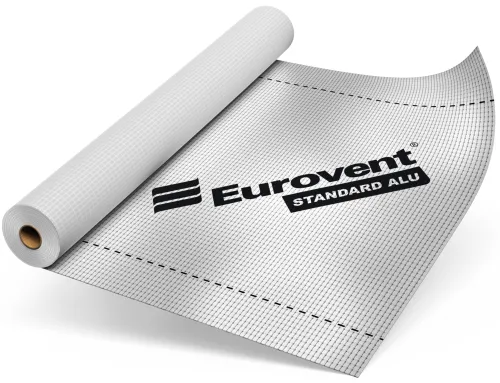Теплоотражающая армированная пароизоляция Eurovent Standart Alu 90 1,5м 75м2 купить в Санкт-Петербурге