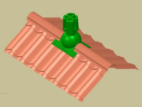 Krovent Коньковый аэратор черный (RAL 9005) Pipe-Cone (вентиляционный) для любого вида кровли купить в Санкт-Петербурге