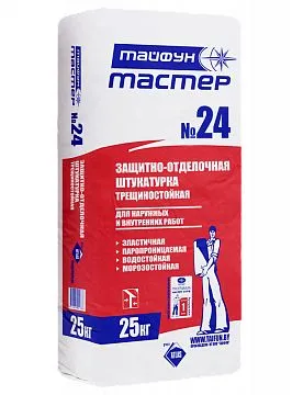 ТАЙФУН МАСТЕР № 24 штукатурка защитно-отделочная повышенной трещиностойкости купить в Санкт-Петербурге
