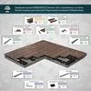 Террасная доска GRINDERDECO, ДПК, орех, 3D тиснение "дуб", 150х25х3000мм купить в Санкт-Петербурге