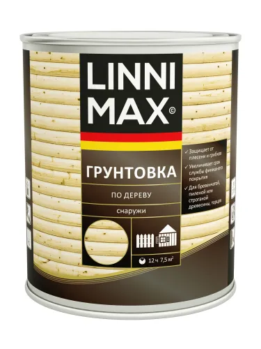 Грунтовка по дереву 2,5л Лессирующий антисептик LINNIMAX купить в Санкт-Петербурге
