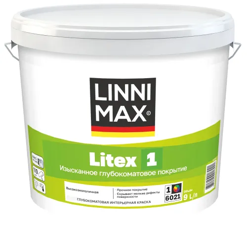 Litex 1 9л Краска водно-дисперсионная для внутренних работ База1 LINNIMAX купить в Санкт-Петербурге